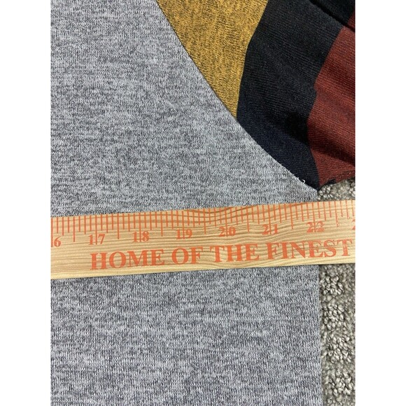 Harhay Sweater Womens Plus Size XXL Gray Knit Striped Sleeve Tunic Top EUC - Picture 6 of 8